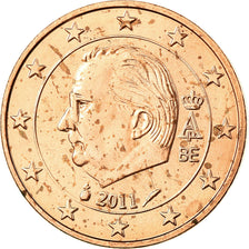 Belgien, 5 Euro Cent, 2011, UNZ, Copper Plated Steel, KM:276