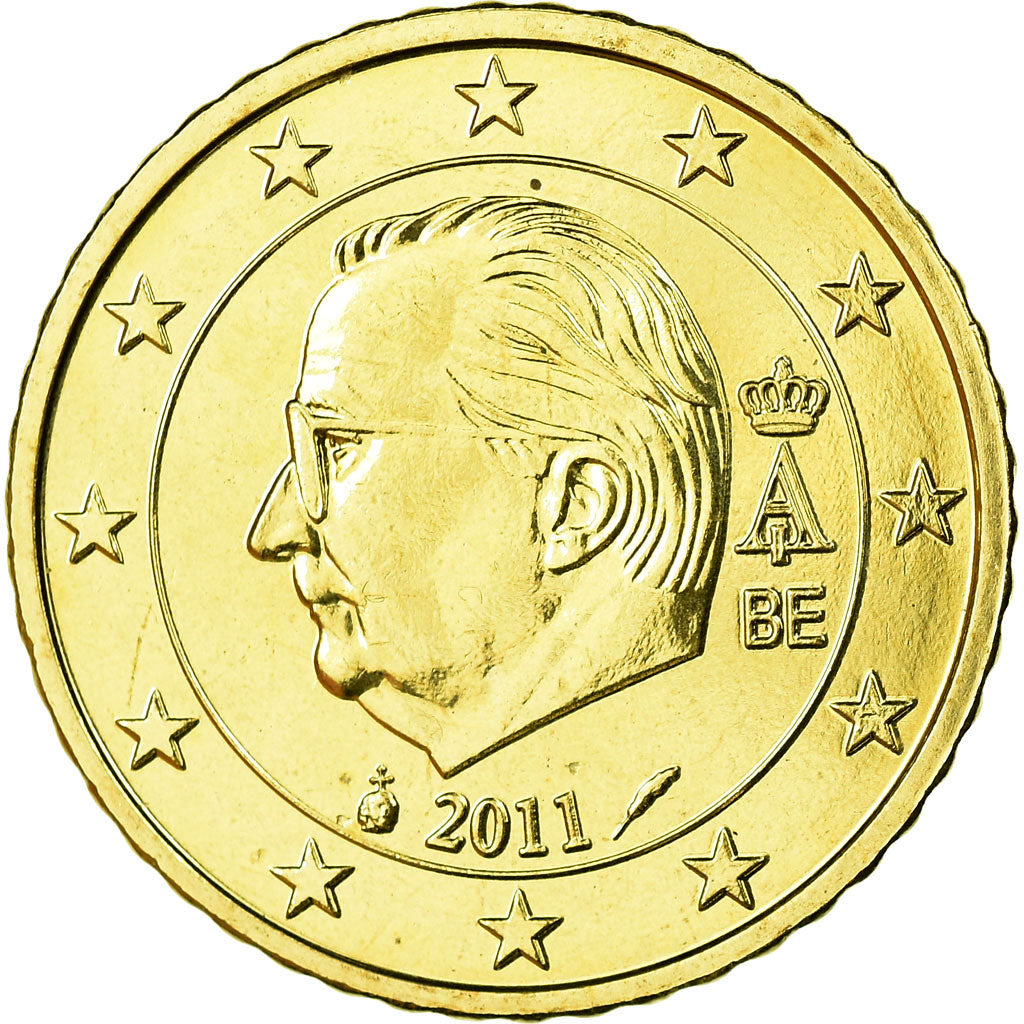 Belgium, 50 Euro Cent, 2011, MS(65-70), Brass, KM:279