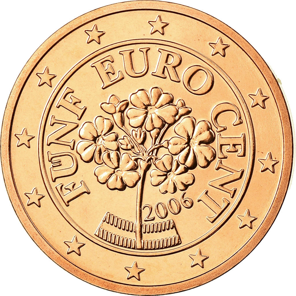 Austria, 5 Euro Cent, 2006, MS(65-70), Copper Plated Steel, KM:3084