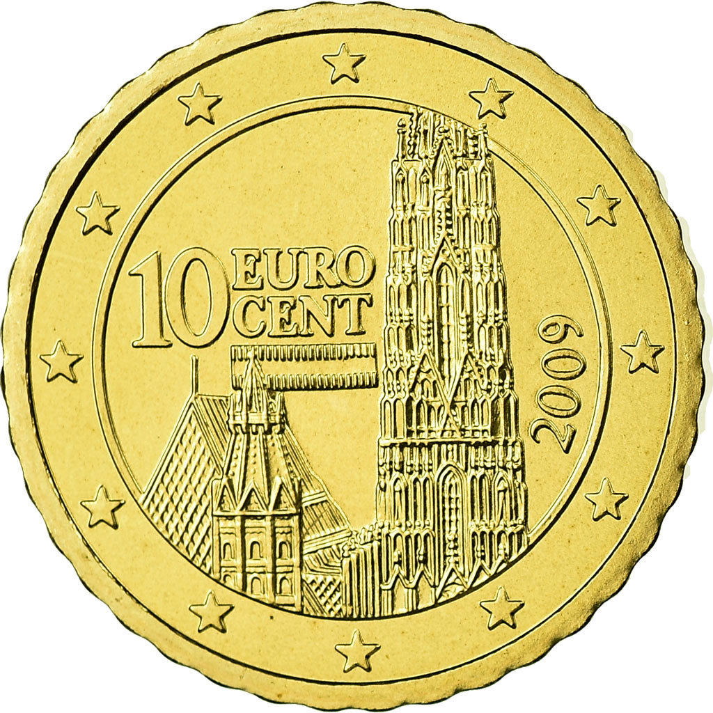 Austria, 10 Euro Cent, 2009, FDC, Ottone, KM:3139