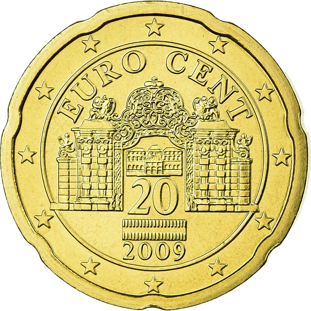 Autriche, 20 Euro Cent, 2009, FDC, Laiton, KM:3140