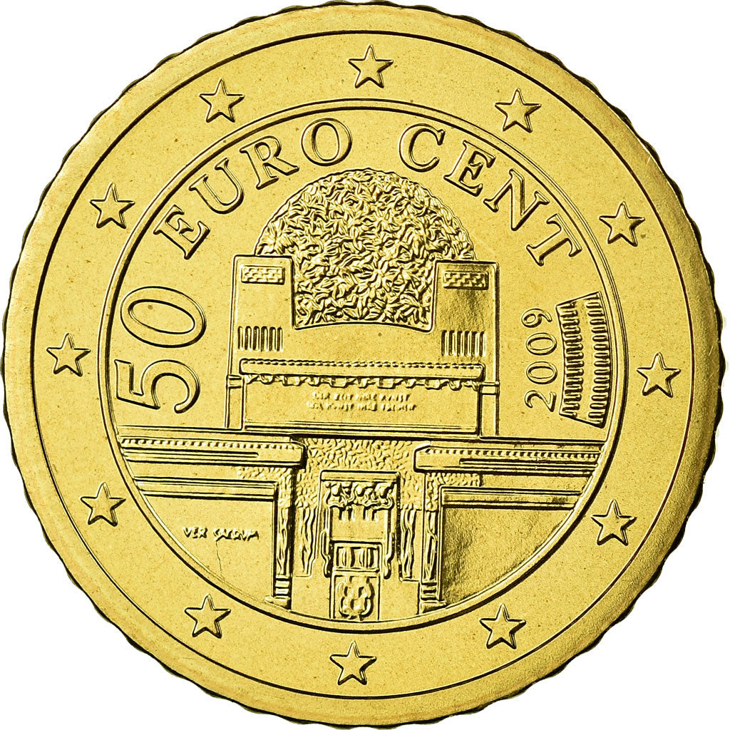 Austria, 50 Euro Cent, 2009, FDC, Latón, KM:3141