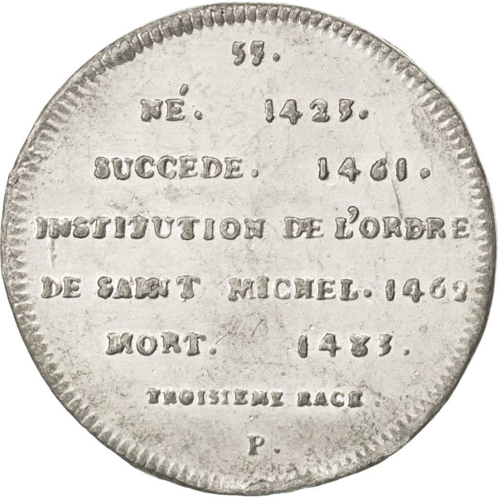 FRANCE, History, Louis XI, Medal, AU(50-53), Tin, 32, 9.60