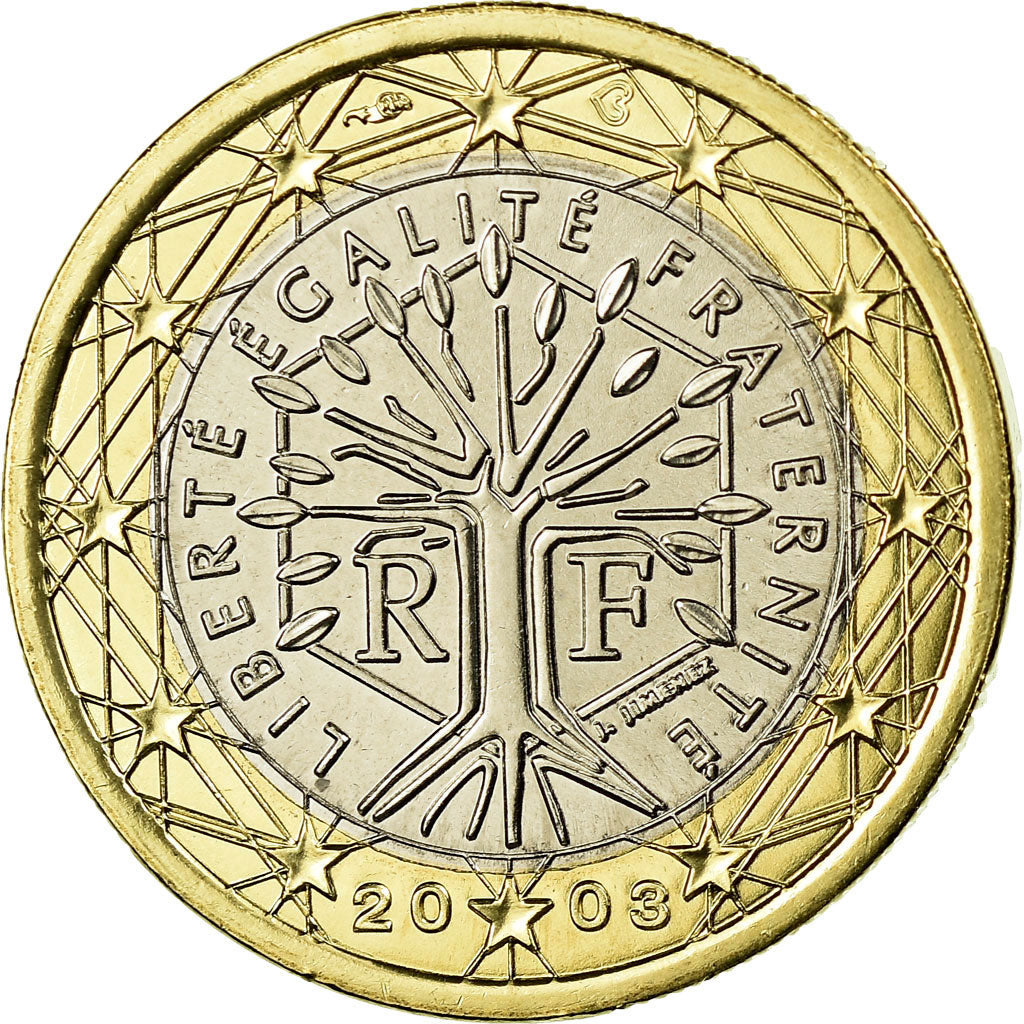 France, Euro, 2003, FDC, Bi-Metallic, KM:1288