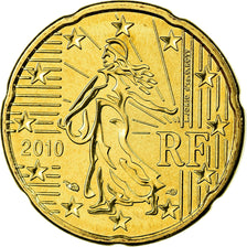 Frankreich, 20 Euro Cent, 2010, STGL, Messing, KM:1411