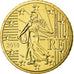 France, 50 Euro Cent, 2010, MS(65-70), Brass, KM:1412