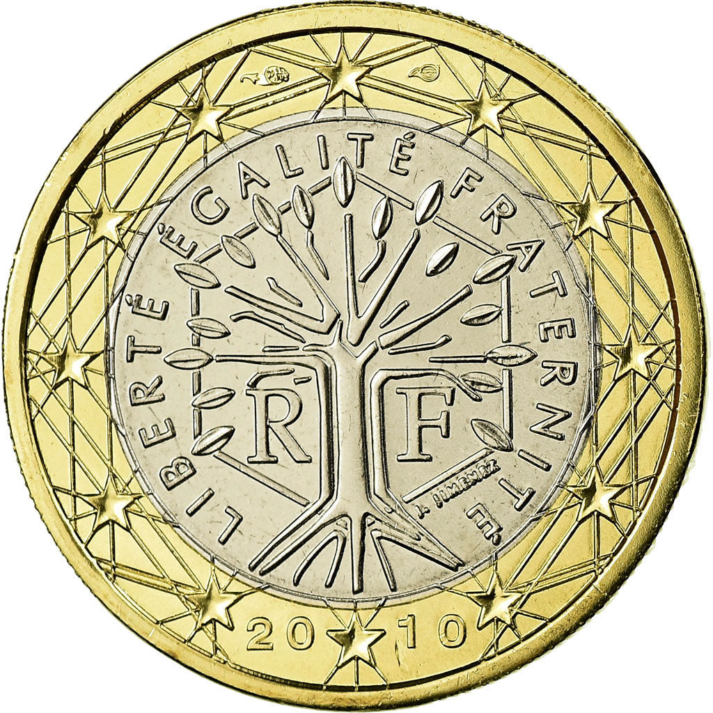 France, Euro, 2010, MS(65-70), Bi-Metallic, KM:1413