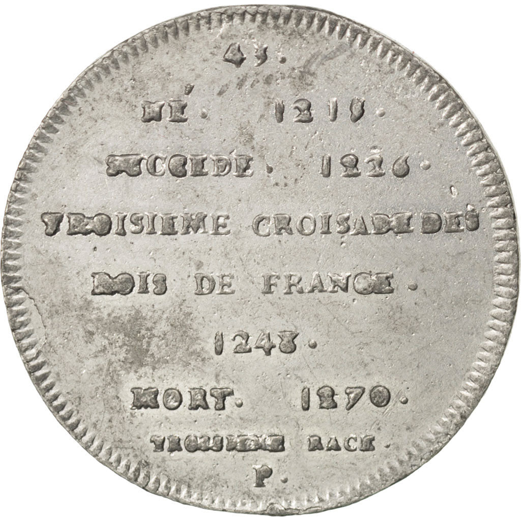 France, Medal, Louis IX, History, AU(50-53), Tin