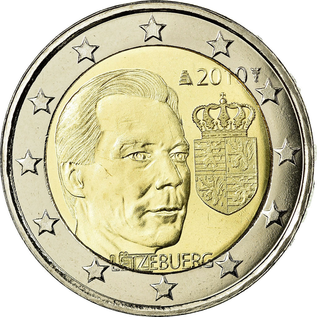 Luxembourg, 2 Euro, 2010, MS(65-70), Bi-Metallic, KM:115