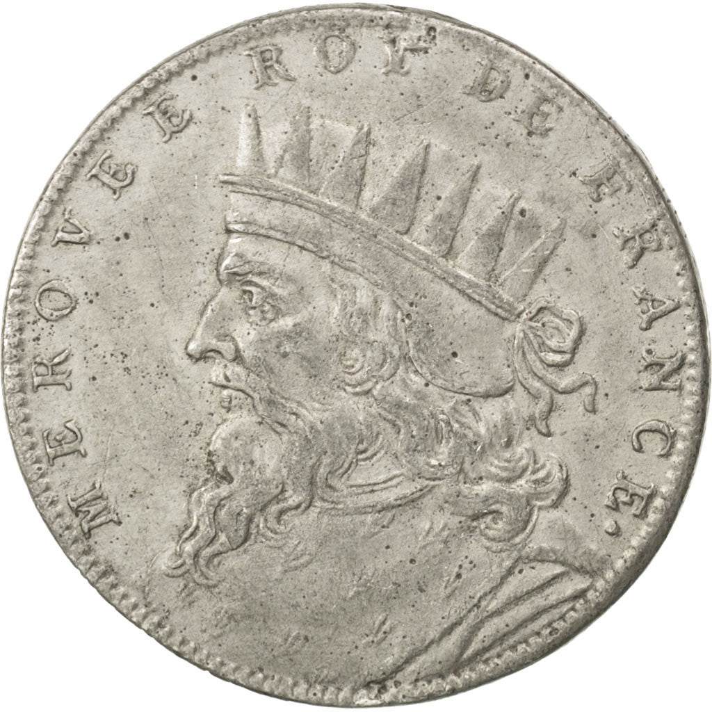 FRANCE, History, Mérovée, Medal, EF(40-45), Tin, 32, 11.11