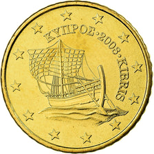 Chipre, 50 Euro Cent, 2008, FDC, Latón, KM:83