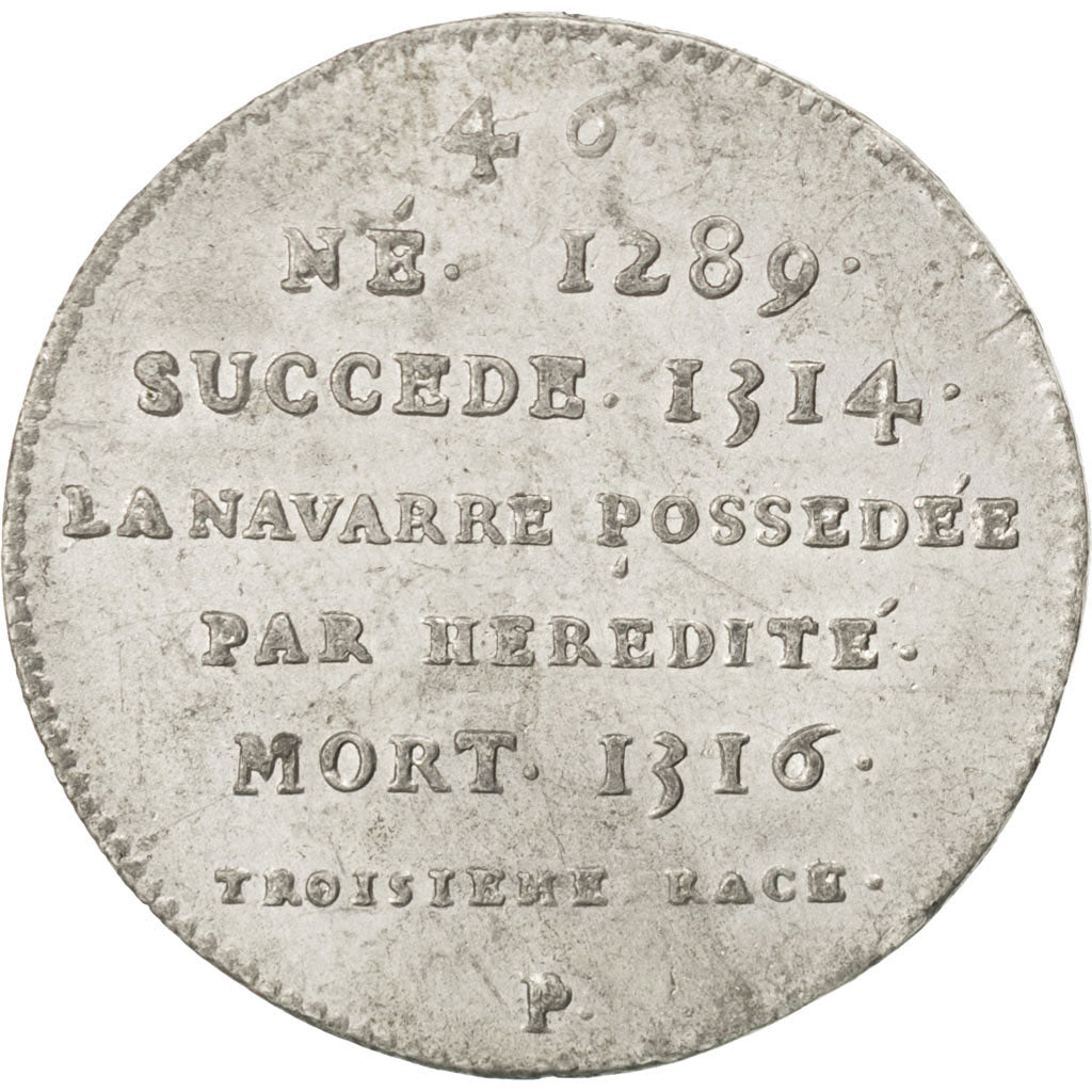 France, Medal, Louis X le Hutin, History, TTB+, Tin