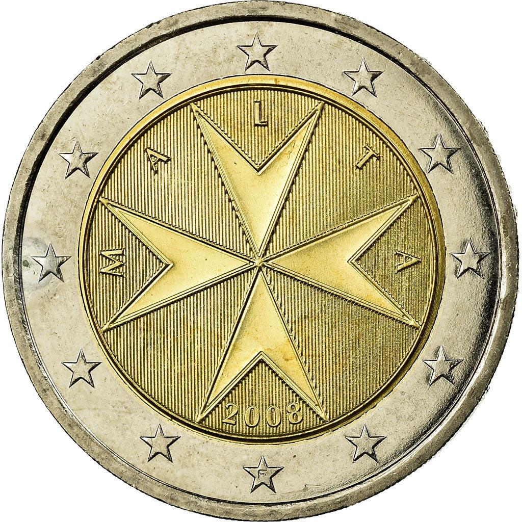 Malta, 2 Euro, 2008, MS(65-70), Bi-Metallic, KM:132
