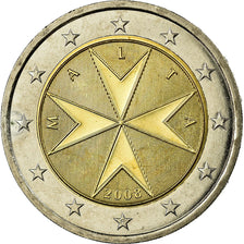 Malta, 2 Euro, 2008, MS(65-70), Bi-Metallic, KM:132