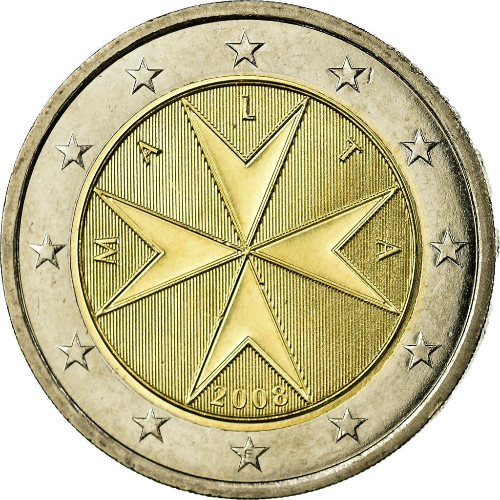 Malta, 2 Euro, 2008, FDC, Bi-metallico, KM:132