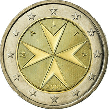 Malta, 2 Euro, 2008, FDC, Bi-metallico, KM:132