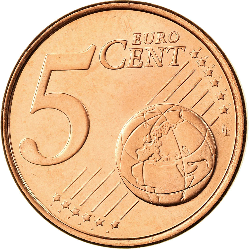 Cypr, 5 Euro Cent, 2008, MS(65-70), Miedź platerowana stalą, KM:80