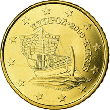 Cyprus, 50 Euro Cent, 2009, MS(65-70), Brass, KM:83