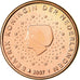 Paesi Bassi, Euro Cent, 2007, SPL, Acciaio placcato rame, KM:234