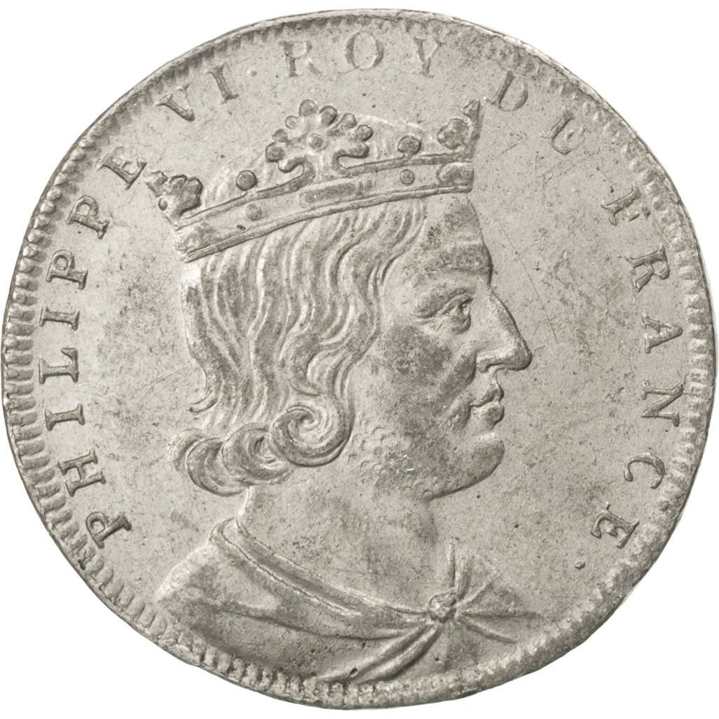 Francia, Medal, Philippe VI, History, BB+, Stagno, 33