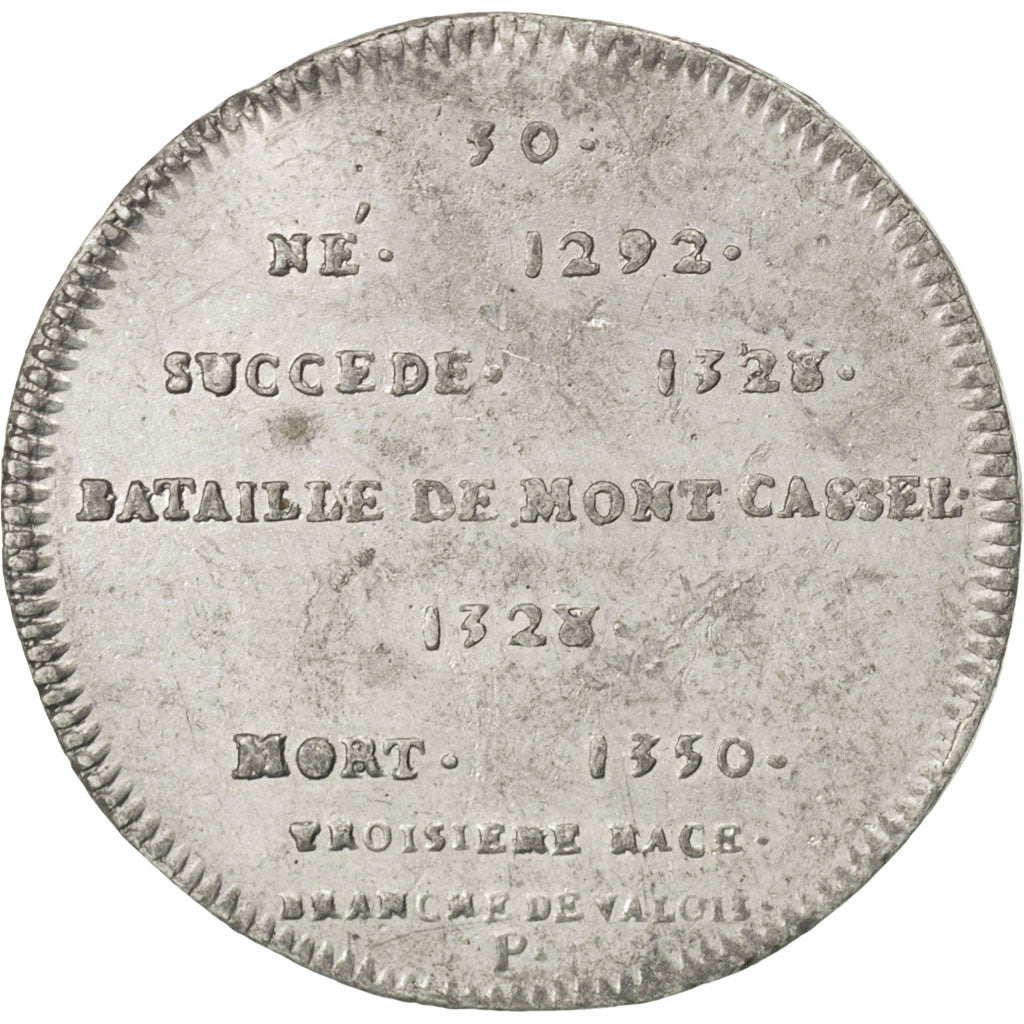 Francia, Medal, Philippe VI, History, BB+, Stagno, 33