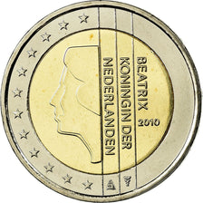 Países Baixos, 2 Euro, 2010, MS(65-70), Bimetálico, KM:272