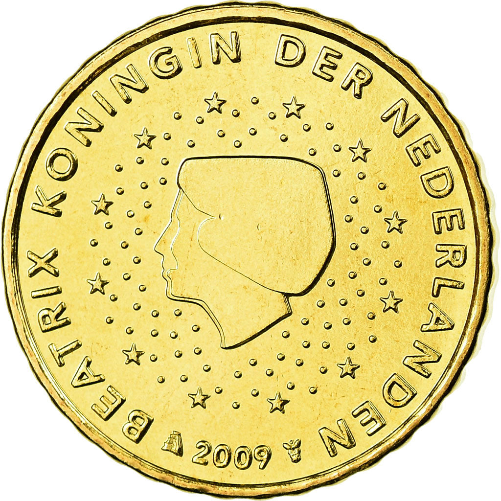 Netherlands, 10 Euro Cent, 2009, MS(65-70), Brass, KM:268