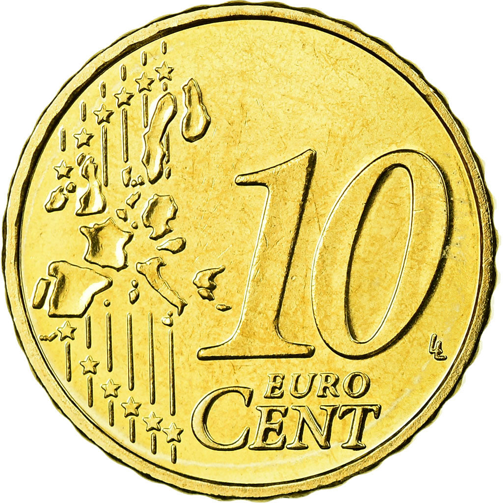 Belgium, 10 Euro Cent, 2006, MS(65-70), Brass, KM:227
