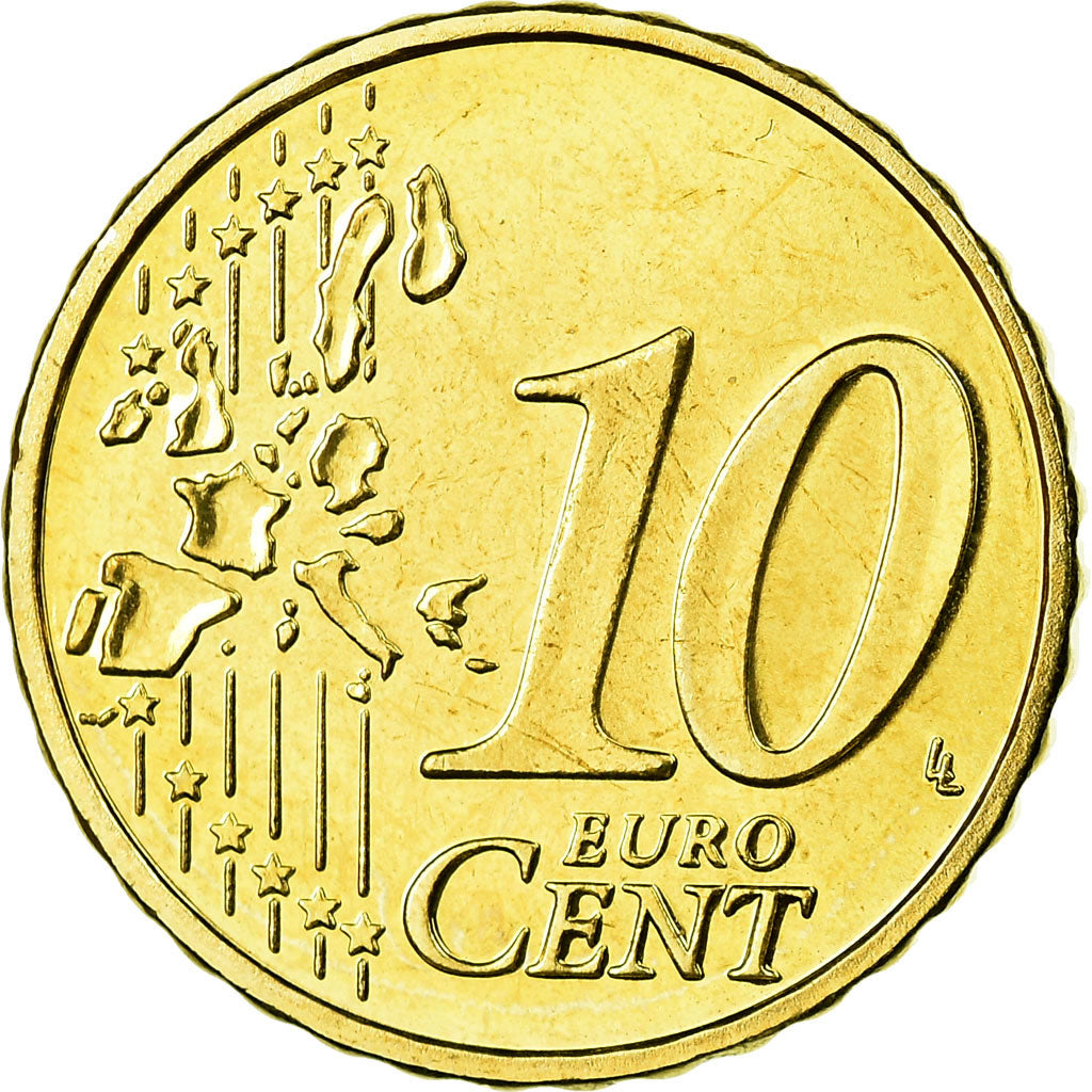 Belgium, 10 Euro Cent, 2006, MS(65-70), Brass, KM:227