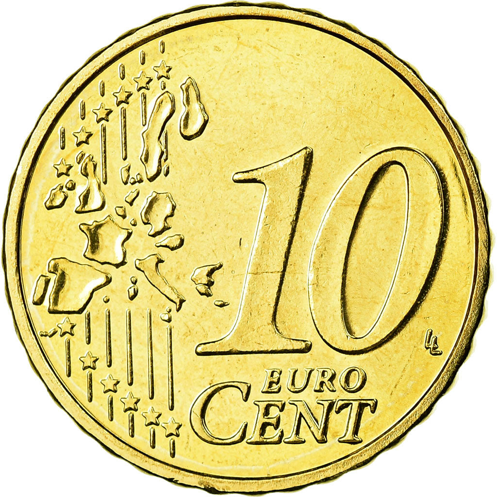Belgium, 10 Euro Cent, 2006, MS(65-70), Brass, KM:227