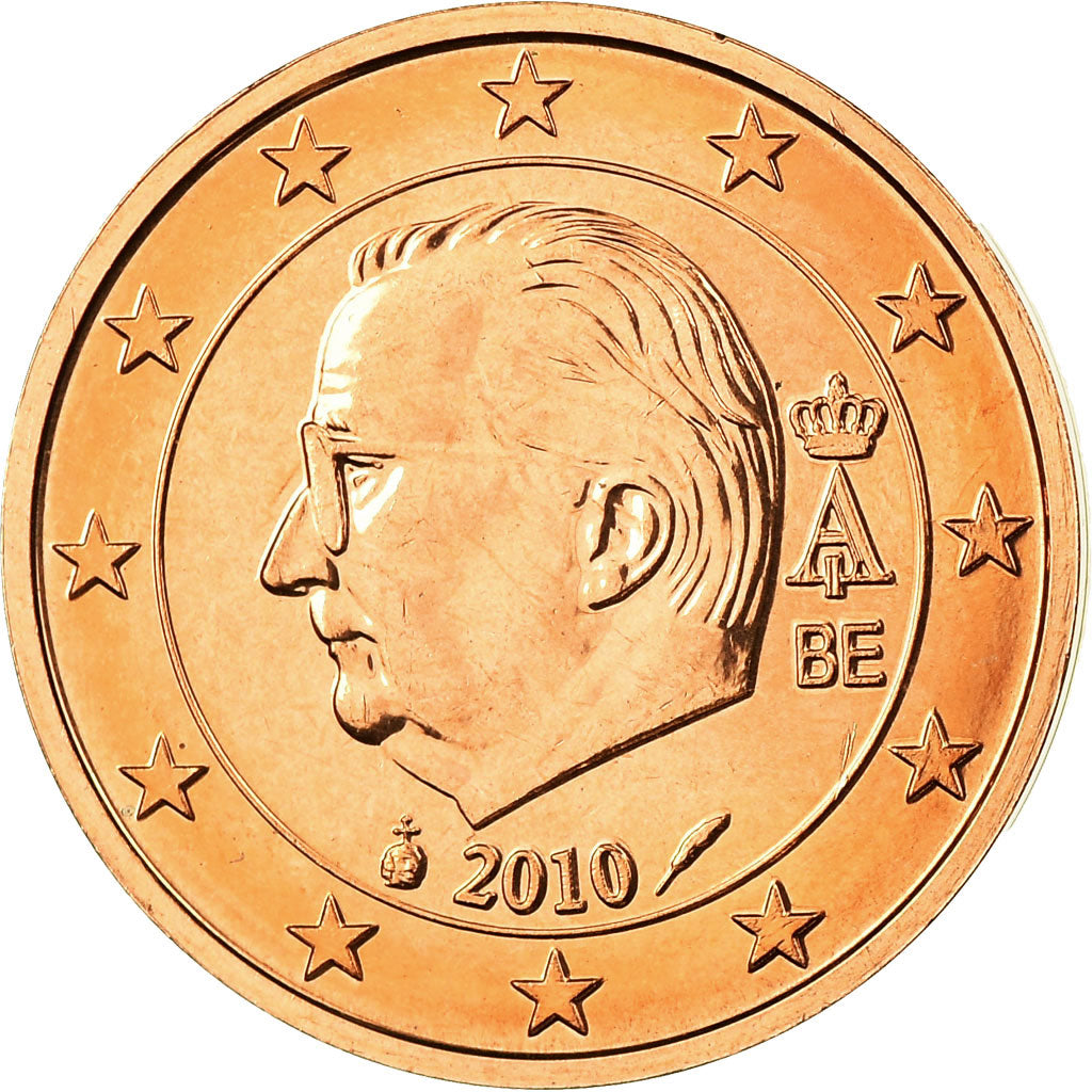 Belgium, 2 Euro Cent, 2010, MS(65-70), Copper Plated Steel, KM:275