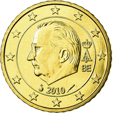 Belgium, 50 Euro Cent, 2010, MS(65-70), Brass, KM:279
