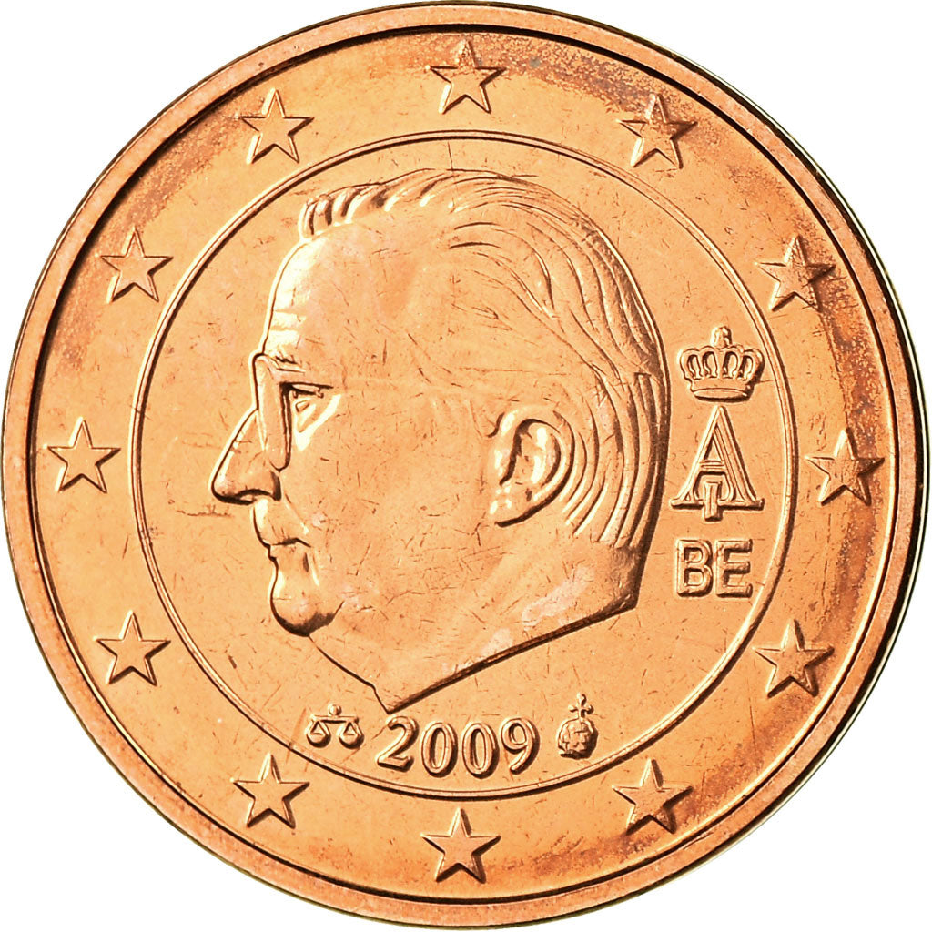Belgium, 2 Euro Cent, 2009, MS(65-70), Copper Plated Steel, KM:275