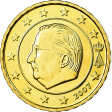 Belgium, 10 Euro Cent, 2007, MS(65-70), Brass, KM:242
