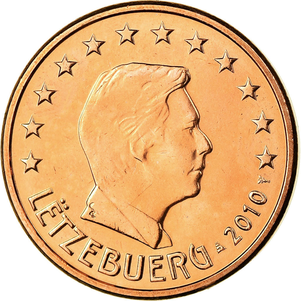 Luxemburg, 5 Euro Cent, 2010, STGL, Copper Plated Steel, KM:77