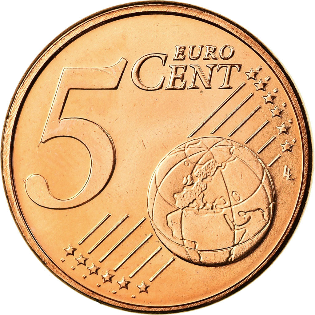 Luxemburg, 5 Euro Cent, 2010, STGL, Copper Plated Steel, KM:77