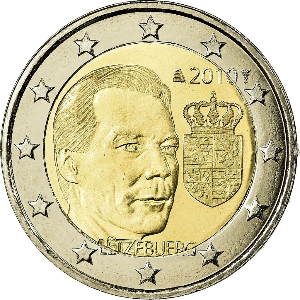 Luxembourg, 2 Euro, 2010, MS(65-70), Bi-Metallic, KM:115