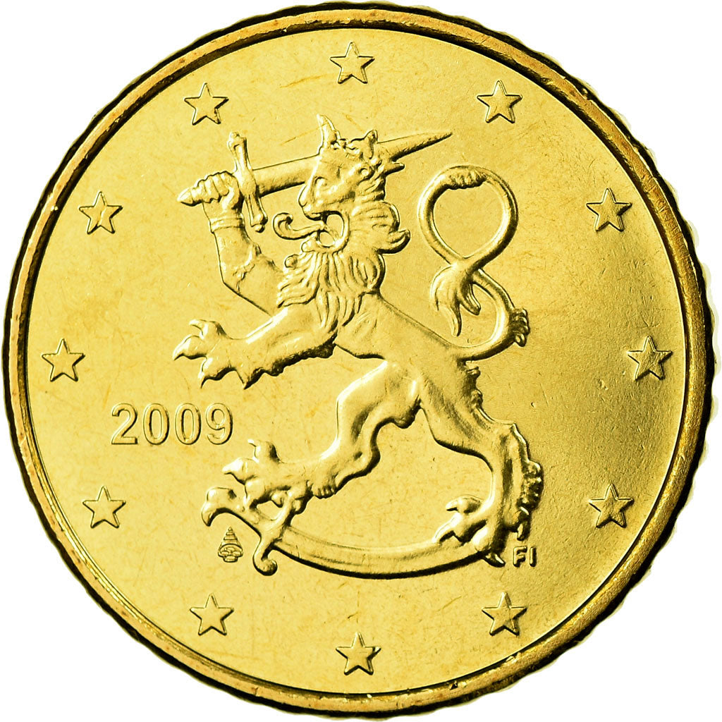 Finnland, 50 Euro Cent, 2009, UNZ, Messing, KM:128