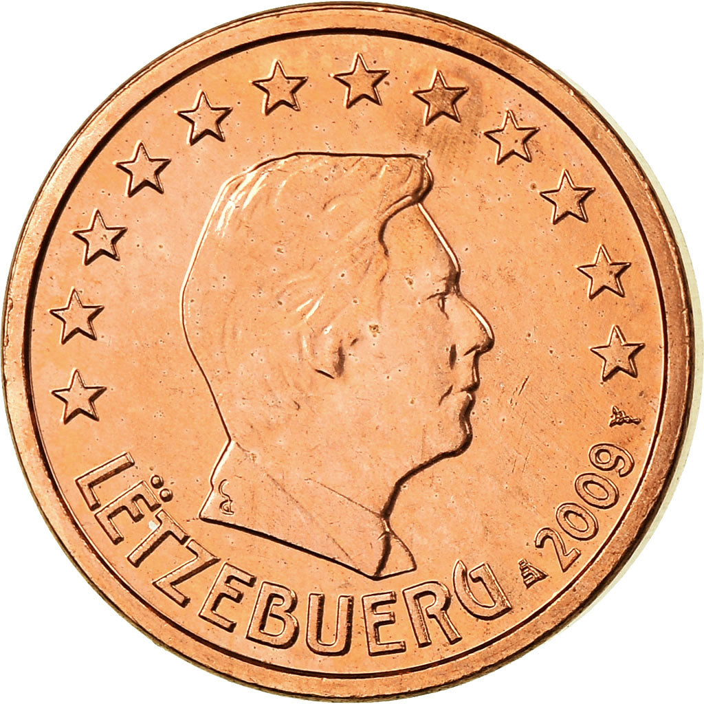 Luxemburg, Euro Cent, 2009, VZ, Copper Plated Steel, KM:75