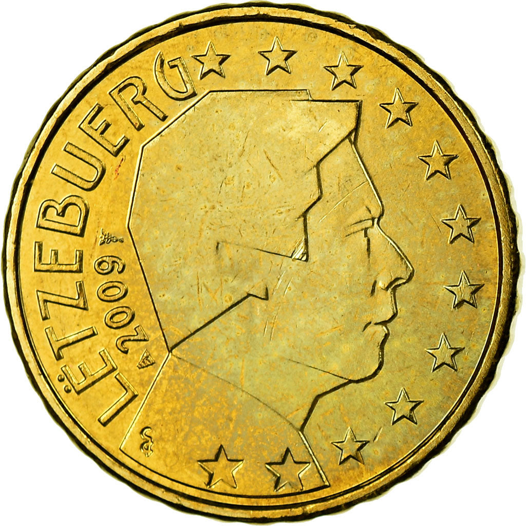Luxemburgo, 10 Euro Cent, 2009, MBC, Latón, KM:89