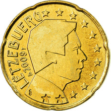 Luxemburg, 20 Euro Cent, 2009, SS, Messing, KM:90