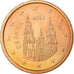 Spain, 2 Euro Cent, 2011, AU(55-58), Copper Plated Steel, KM:1145