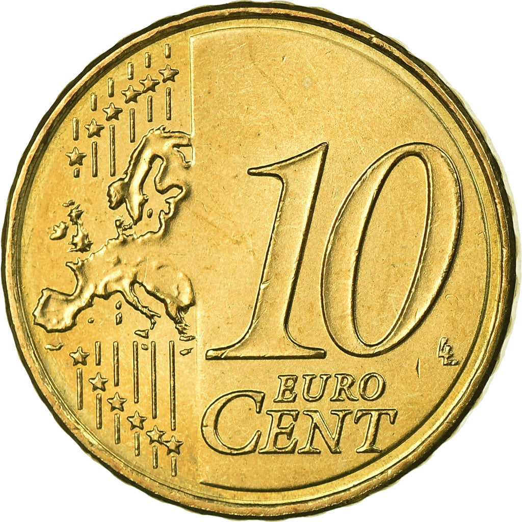 Spagna, 10 Euro Cent, 2011, SPL-, Ottone, KM:1147