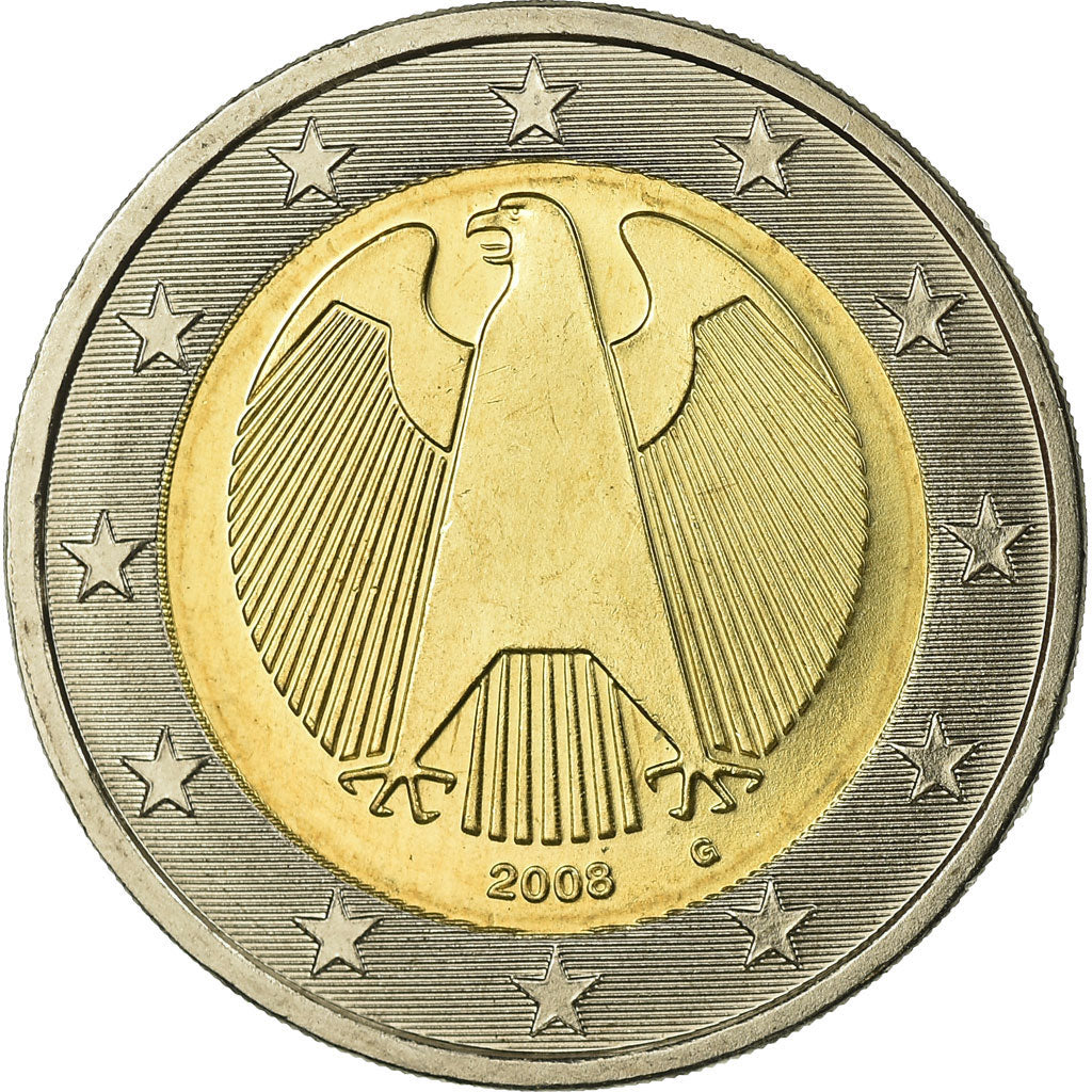 GERMANY - FEDERAL REPUBLIC, 2 Euro, 2008, MS(63), Bi-Metallic, KM:258