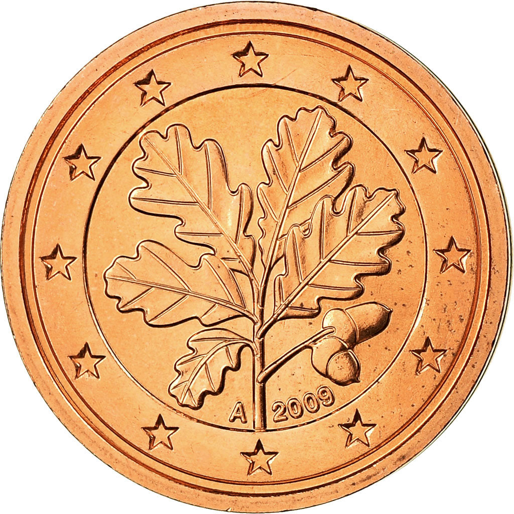 GERMANIA - REPUBBLICA FEDERALE, 2 Euro Cent, 2009, SPL, Acciaio placcato rame