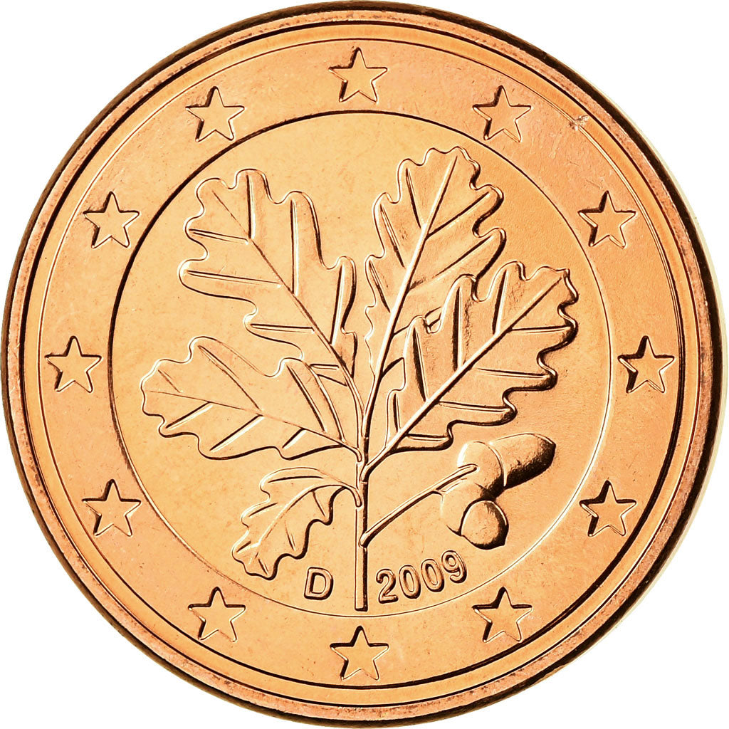 République fédérale allemande, 5 Euro Cent, 2009, FDC, Copper Plated Steel