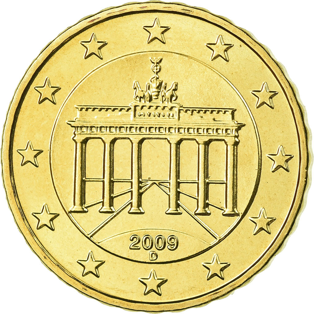 République fédérale allemande, 10 Euro Cent, 2009, FDC, Laiton, KM:254