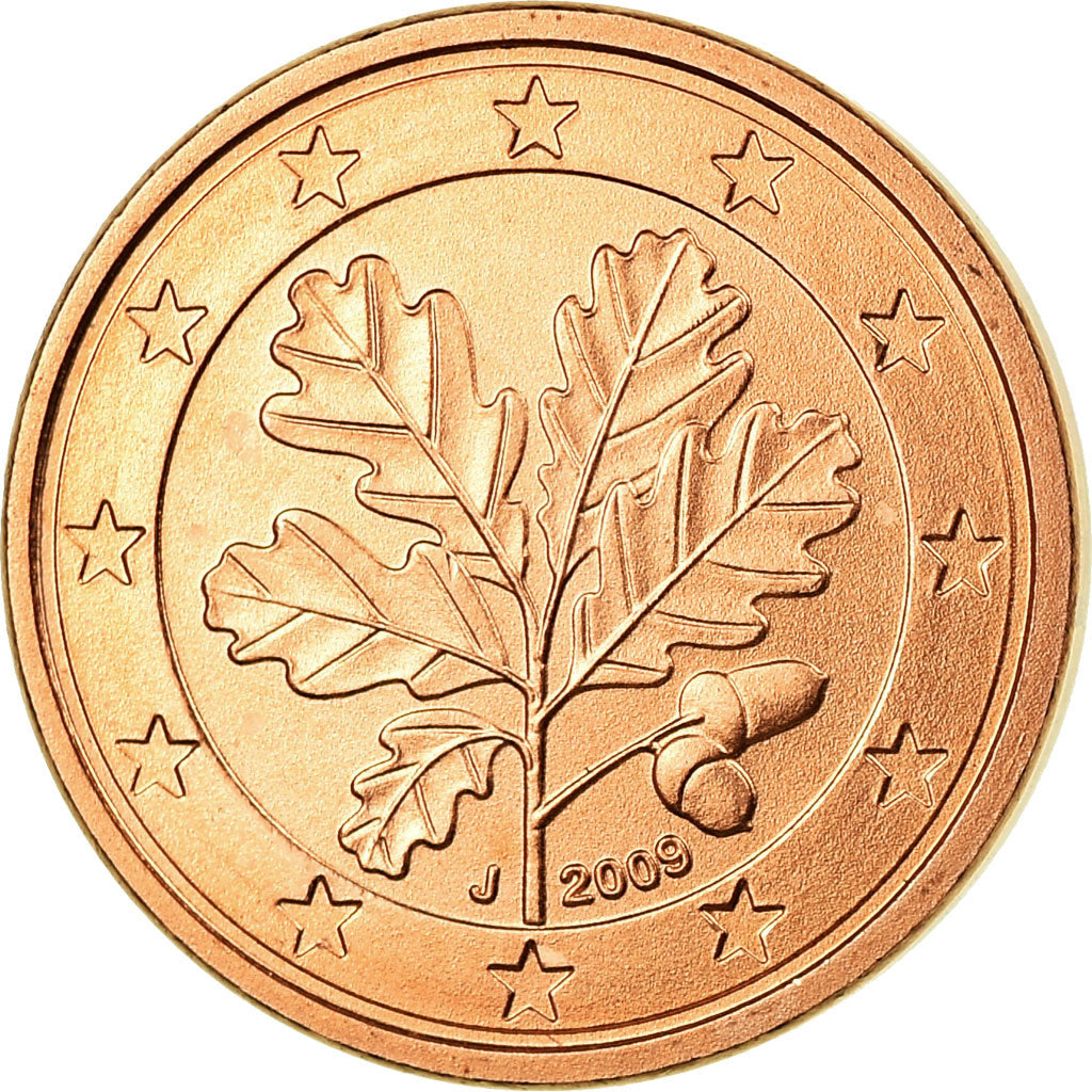 République fédérale allemande, Euro Cent, 2009, FDC, Copper Plated Steel