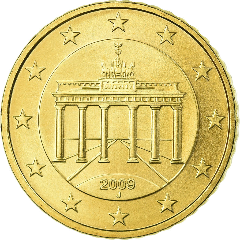 République fédérale allemande, 50 Euro Cent, 2009, FDC, Laiton, KM:256