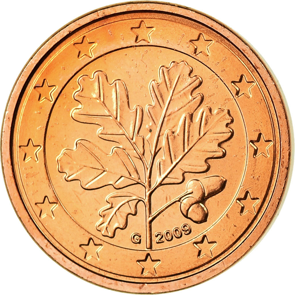 GERMANIA - REPUBBLICA FEDERALE, Euro Cent, 2009, FDC, Acciaio placcato rame